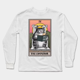 Funny cat | The Emperor tarot deck | How to train your human | Funny tarot cat Long Sleeve T-Shirt